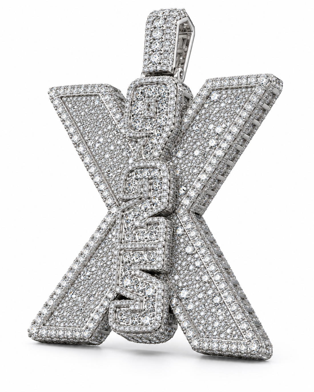 Custom Iced Out 925 X Pendant | Made to Order
