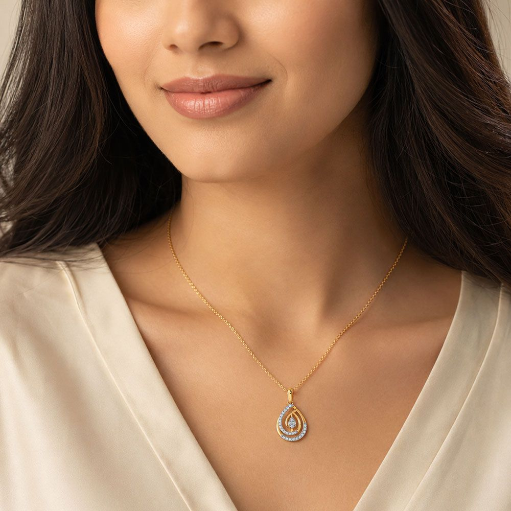 Swirl Teardrop Cluster Pendant