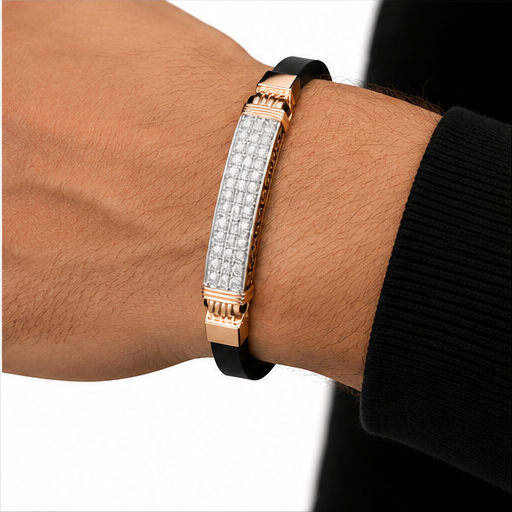 Custom Greek Key Stone Bar Bracelet | Made to Order