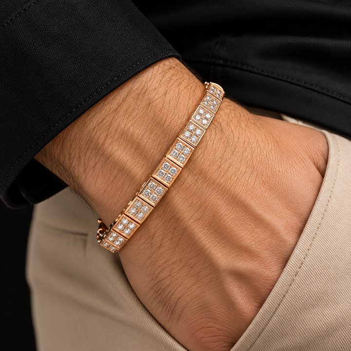 Square Cluster Link Bracelet