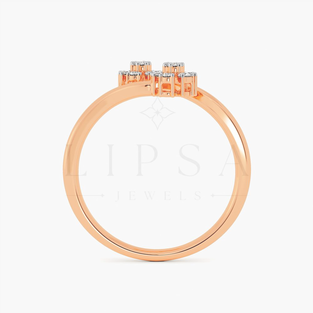 Bypass Floral Cluster Ring