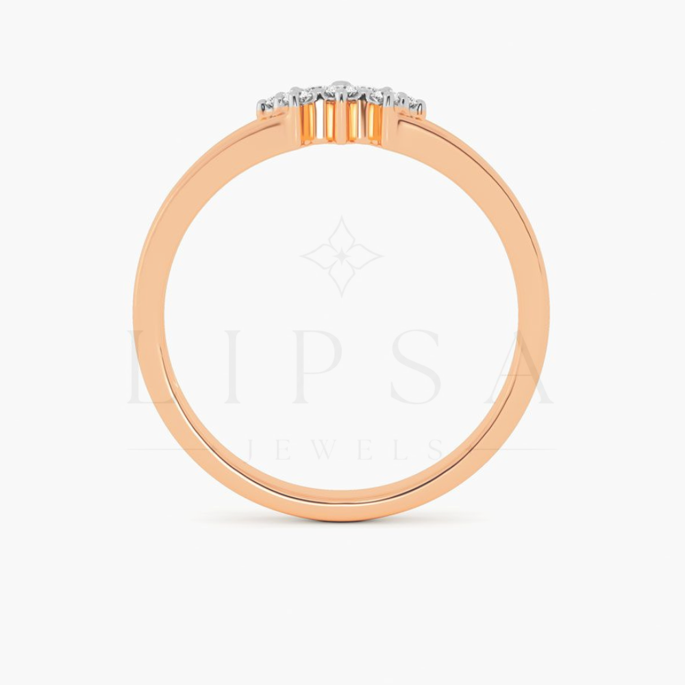 Split Shank Three Cluster Ring
