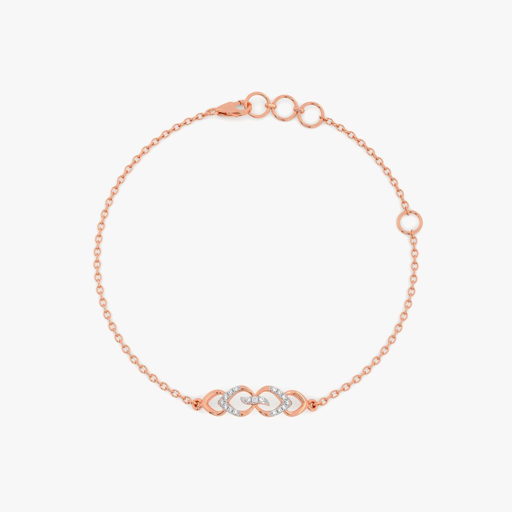 Interlocking Infinity Heart Chain Bracelet