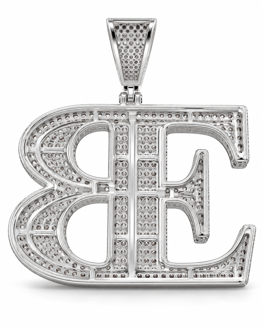 Custom Iced Out Initial Monogram Pendant | Made to Order