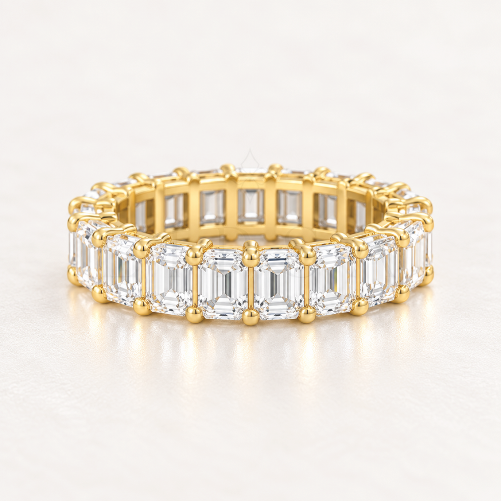 Emerald Cut Full Eternity Band Ring