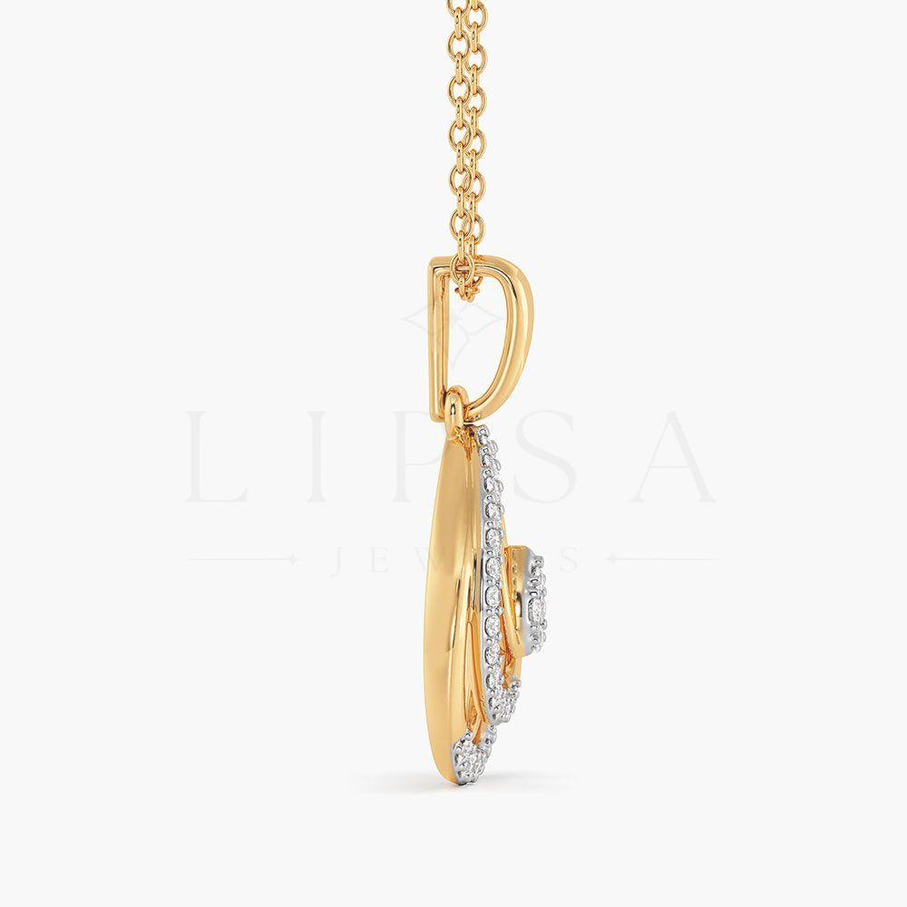Swirl Teardrop Cluster Pendant