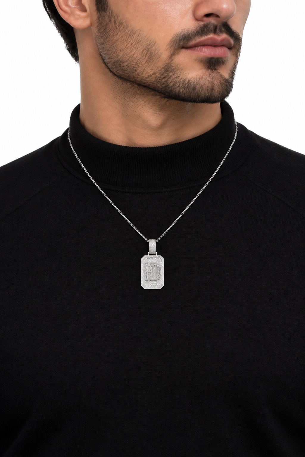 Custom Iced Out Dog Tag Pendant | Made to Order
