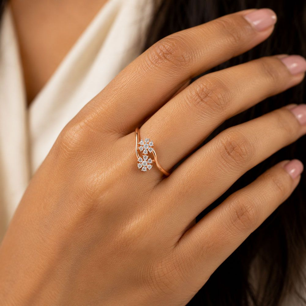 Bypass Floral Cluster Ring