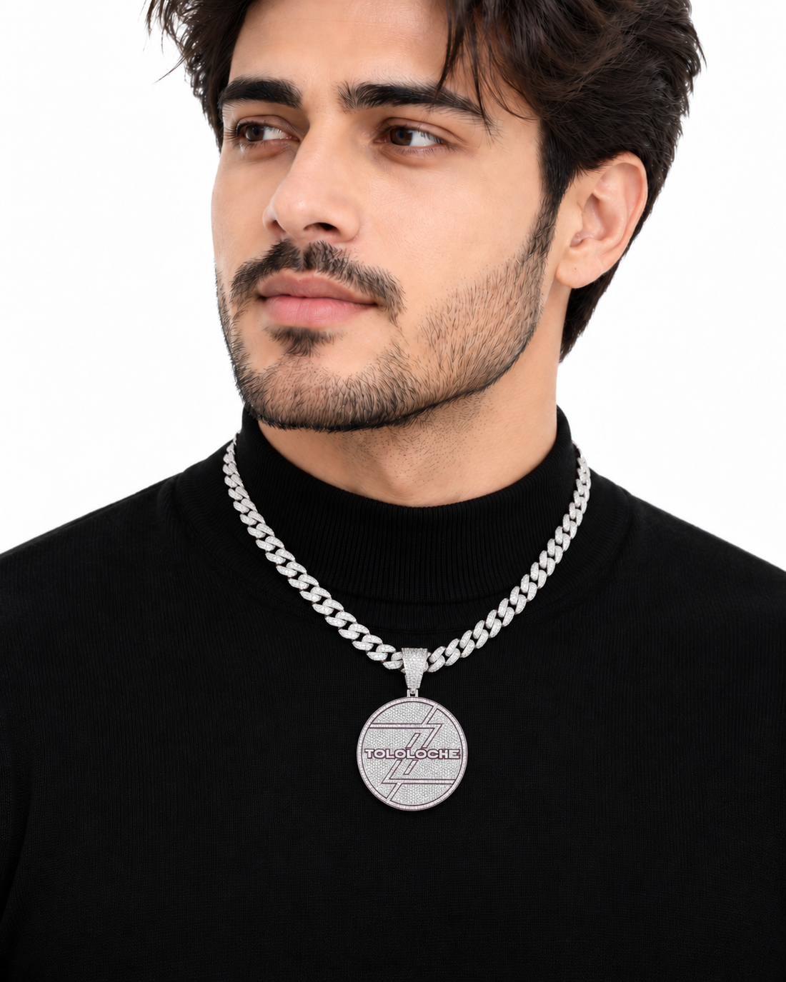 Custom Iced Out Round Logo Medallion Pendant | Made to Order