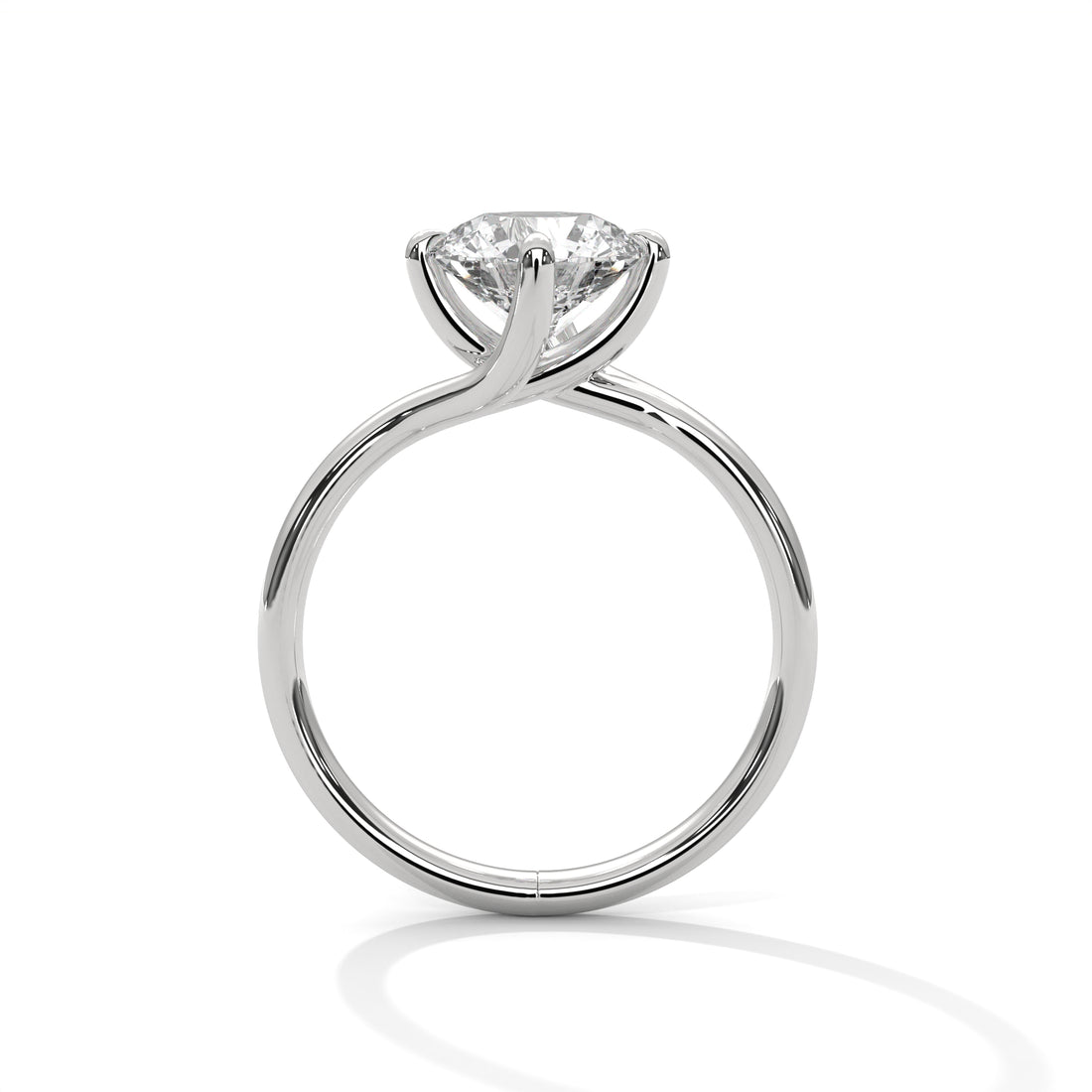 Rose Gold Round Cut Classic Solitaire Engagement Ring