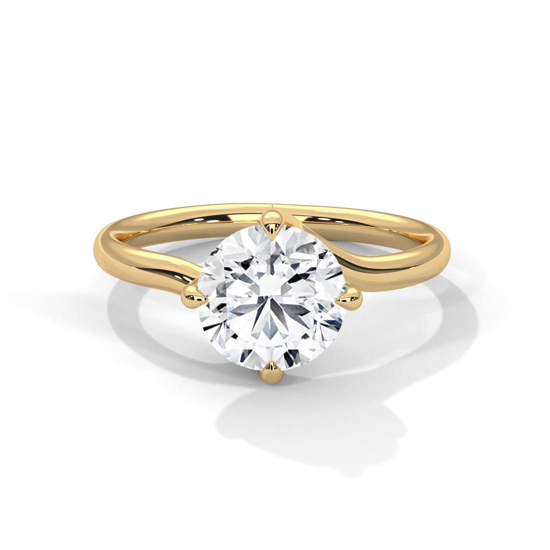 Rose Gold Round Cut Classic Solitaire Engagement Ring