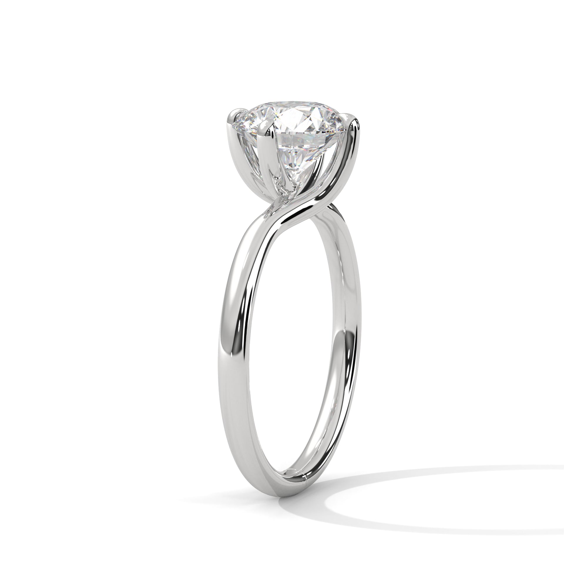 Rose Gold Round Cut Classic Solitaire Engagement Ring