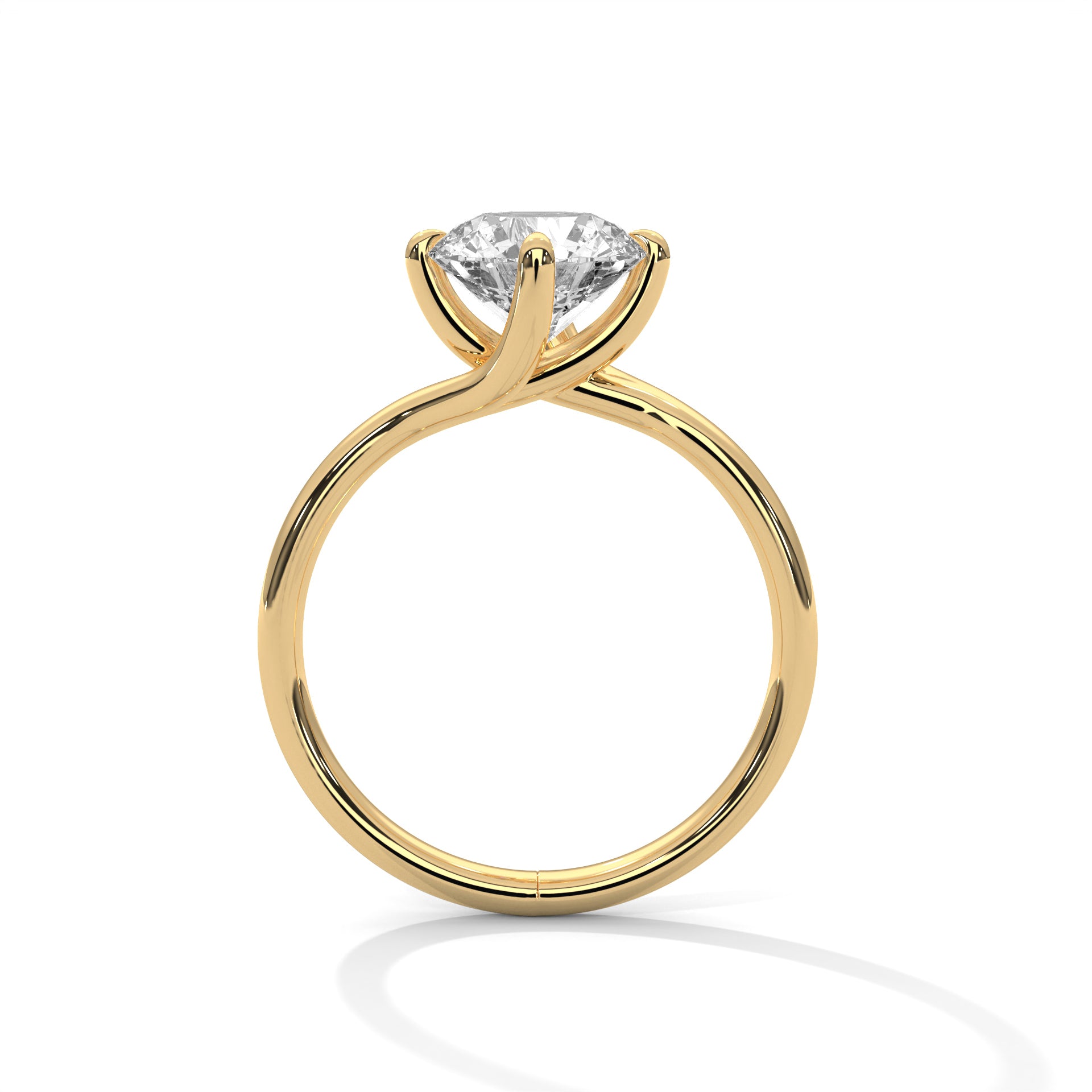 Rose Gold Round Cut Classic Solitaire Engagement Ring
