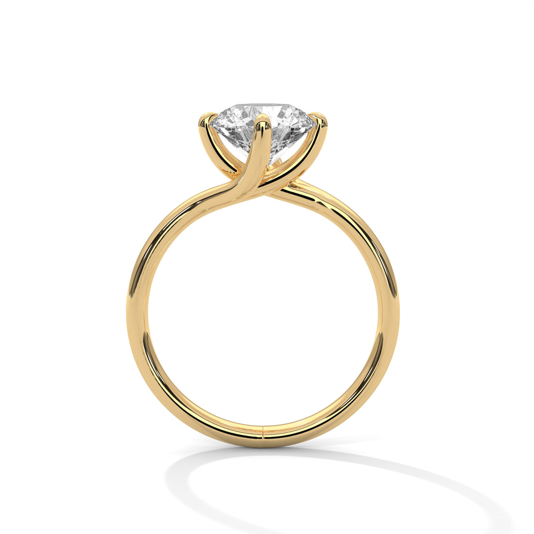 Rose Gold Round Cut Classic Solitaire Engagement Ring