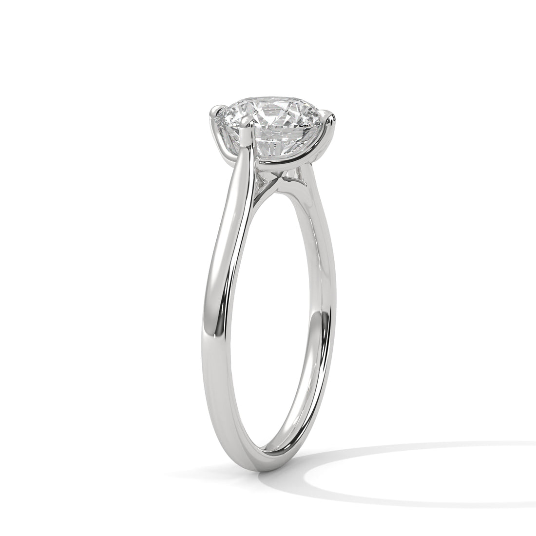 Rose Gold Round Cut Classic Four-Prong Solitaire Engagement & Anniversary Rin