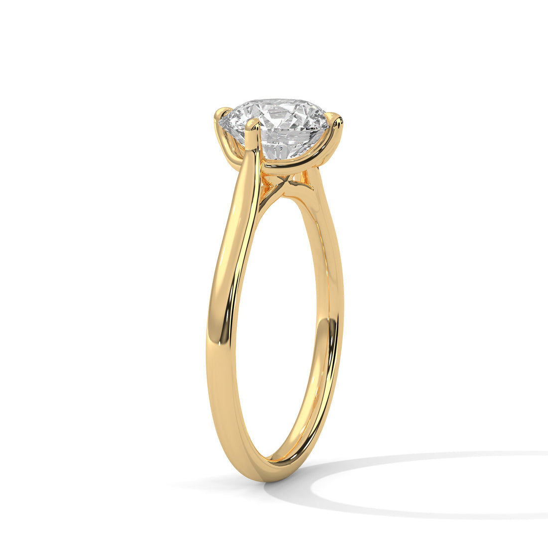 Rose Gold Round Cut Classic Four-Prong Solitaire Engagement & Anniversary Rin