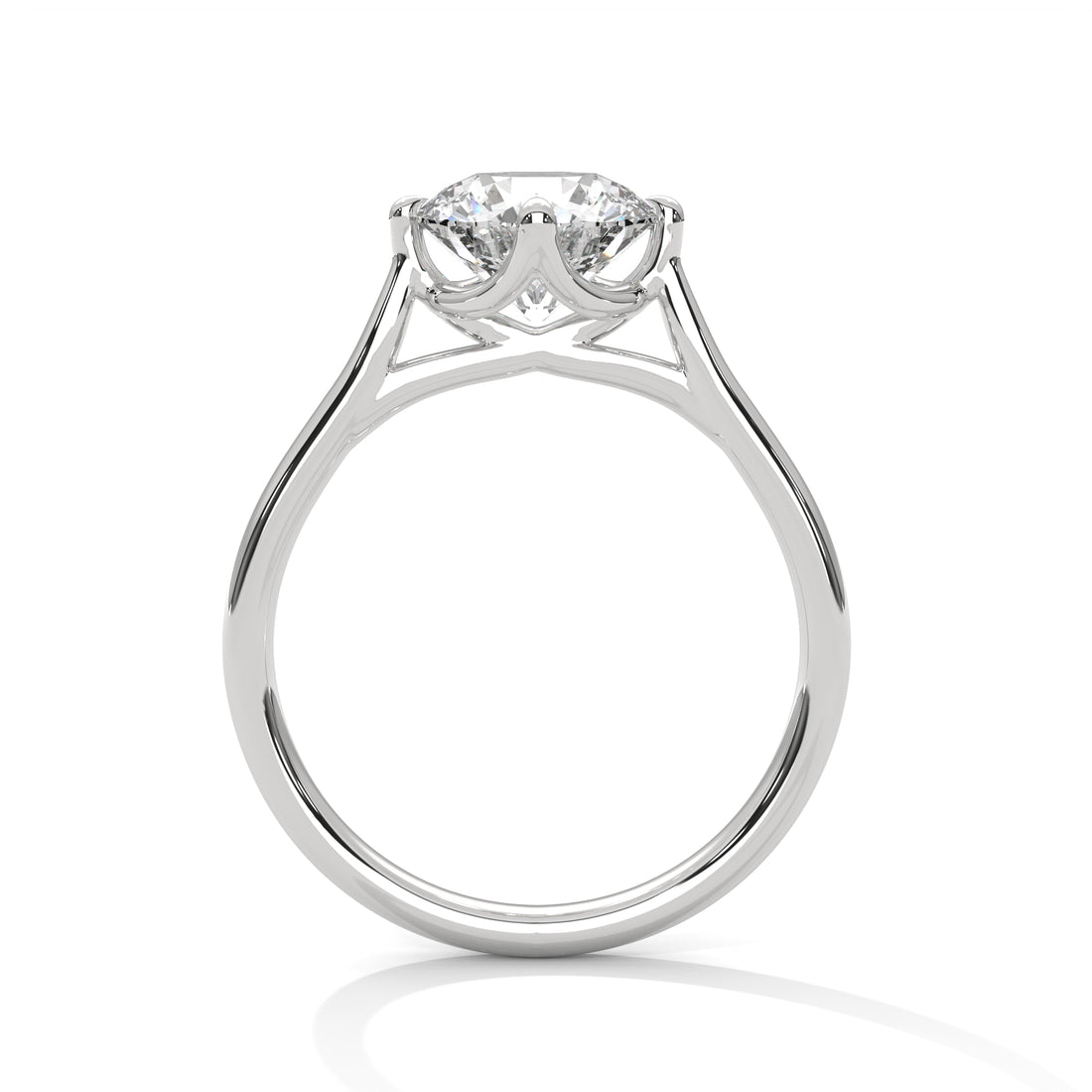 Rose Gold Round Cut Classic Four-Prong Solitaire Engagement & Anniversary Rin
