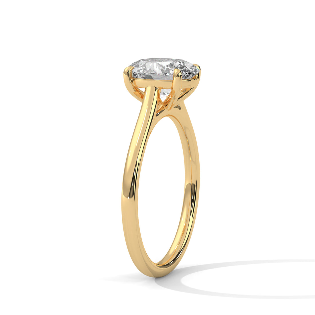 Rose Gold Oval Cut Classic Four-Prong Solitaire Engagement & Anniversary Ring