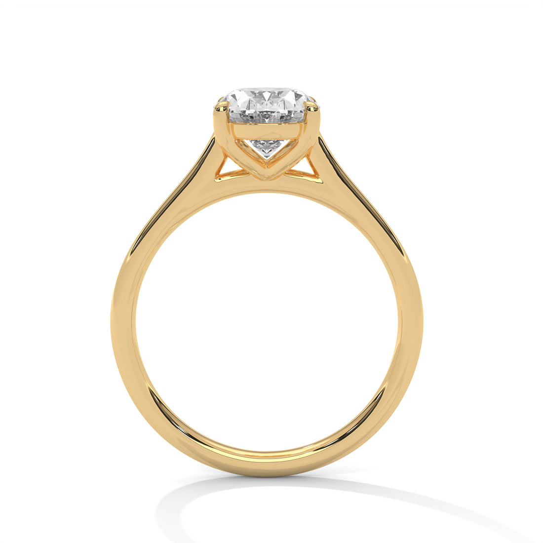 Rose Gold Oval Cut Classic Four-Prong Solitaire Engagement & Anniversary Ring