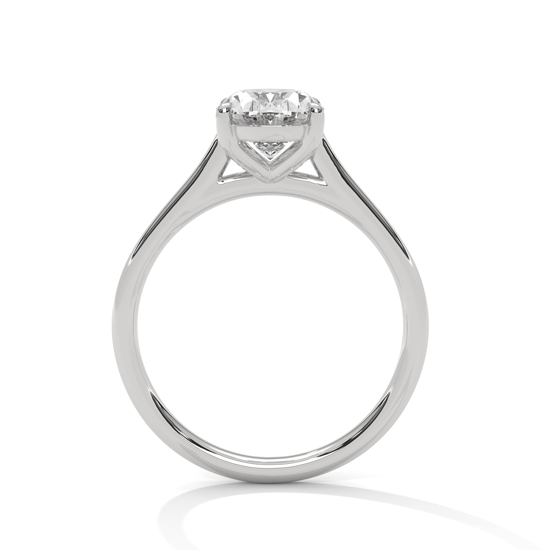 Rose Gold Oval Cut Classic Four-Prong Solitaire Engagement & Anniversary Ring