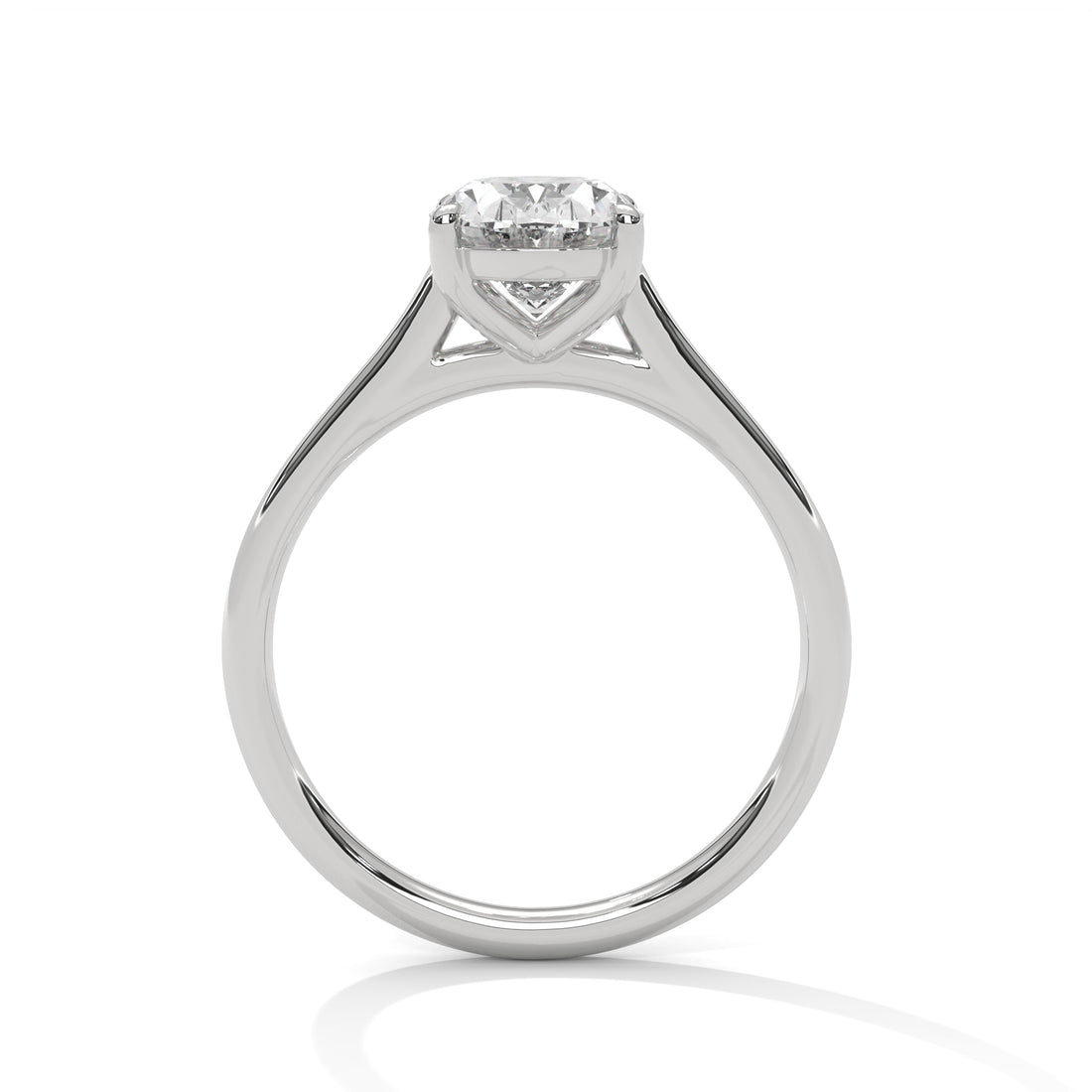 Rose Gold Oval Cut Classic Four-Prong Solitaire Engagement & Anniversary Ring
