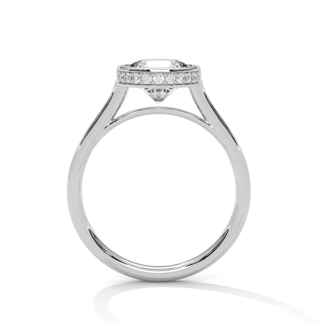 Rose Gold Round Cut Solitaire Bezel Setting Engagement & Anniversary Ring