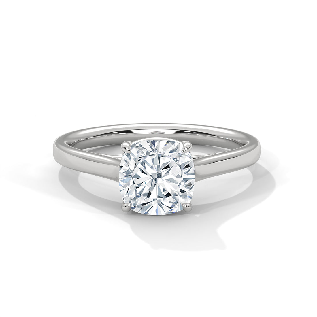 Rose Gold Cushion Cut Classic Four-Prong Solitaire Engagement & Anniversary Ring