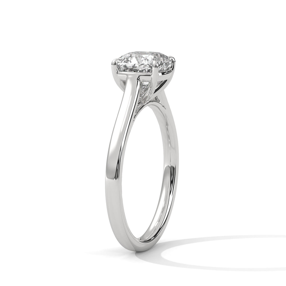Rose Gold Cushion Cut Classic Four-Prong Solitaire Engagement & Anniversary Ring