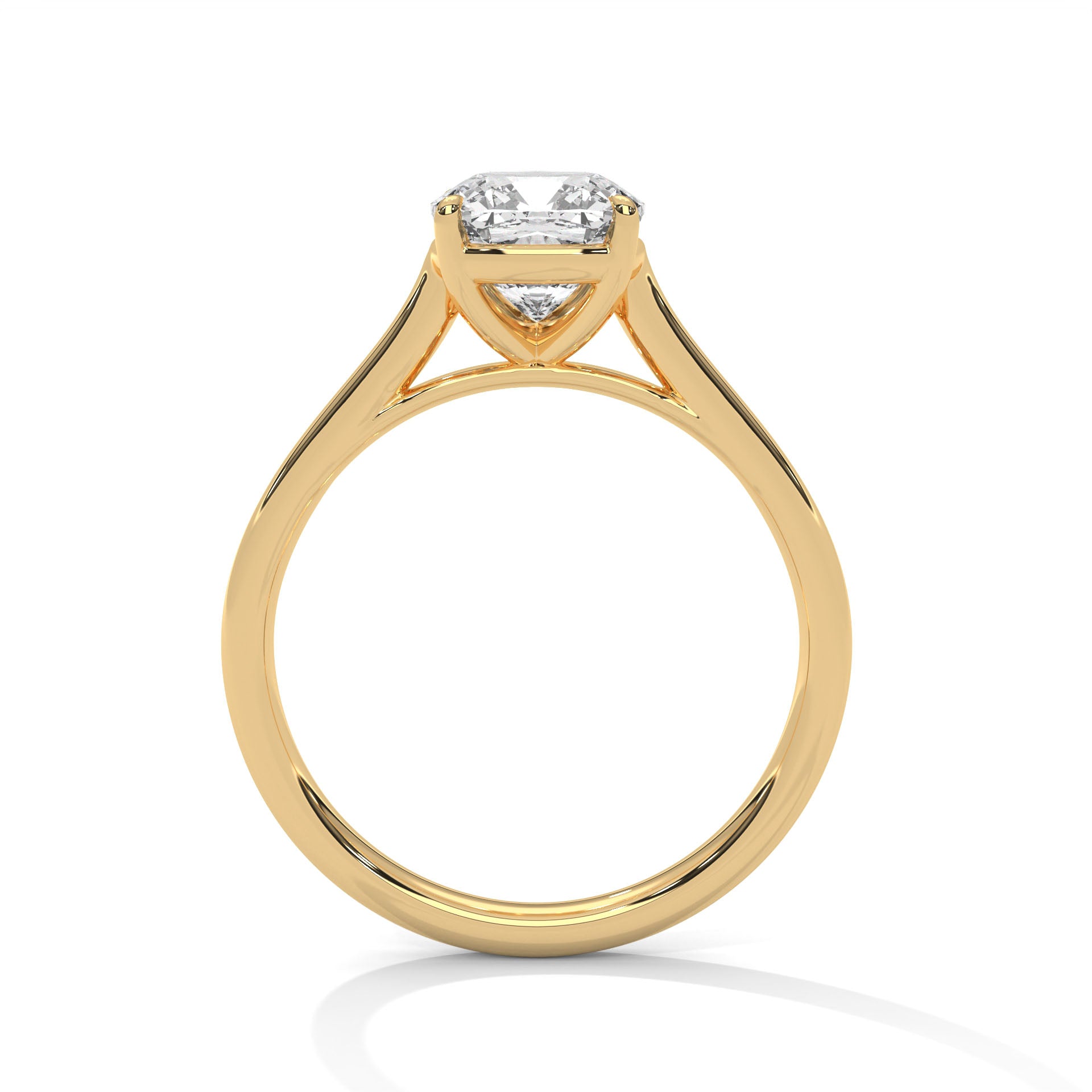 Rose Gold Cushion Cut Classic Four-Prong Solitaire Engagement & Anniversary Ring