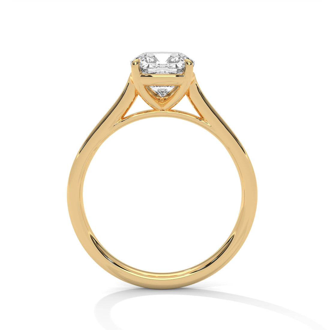 Rose Gold Cushion Cut Classic Four-Prong Solitaire Engagement & Anniversary Ring