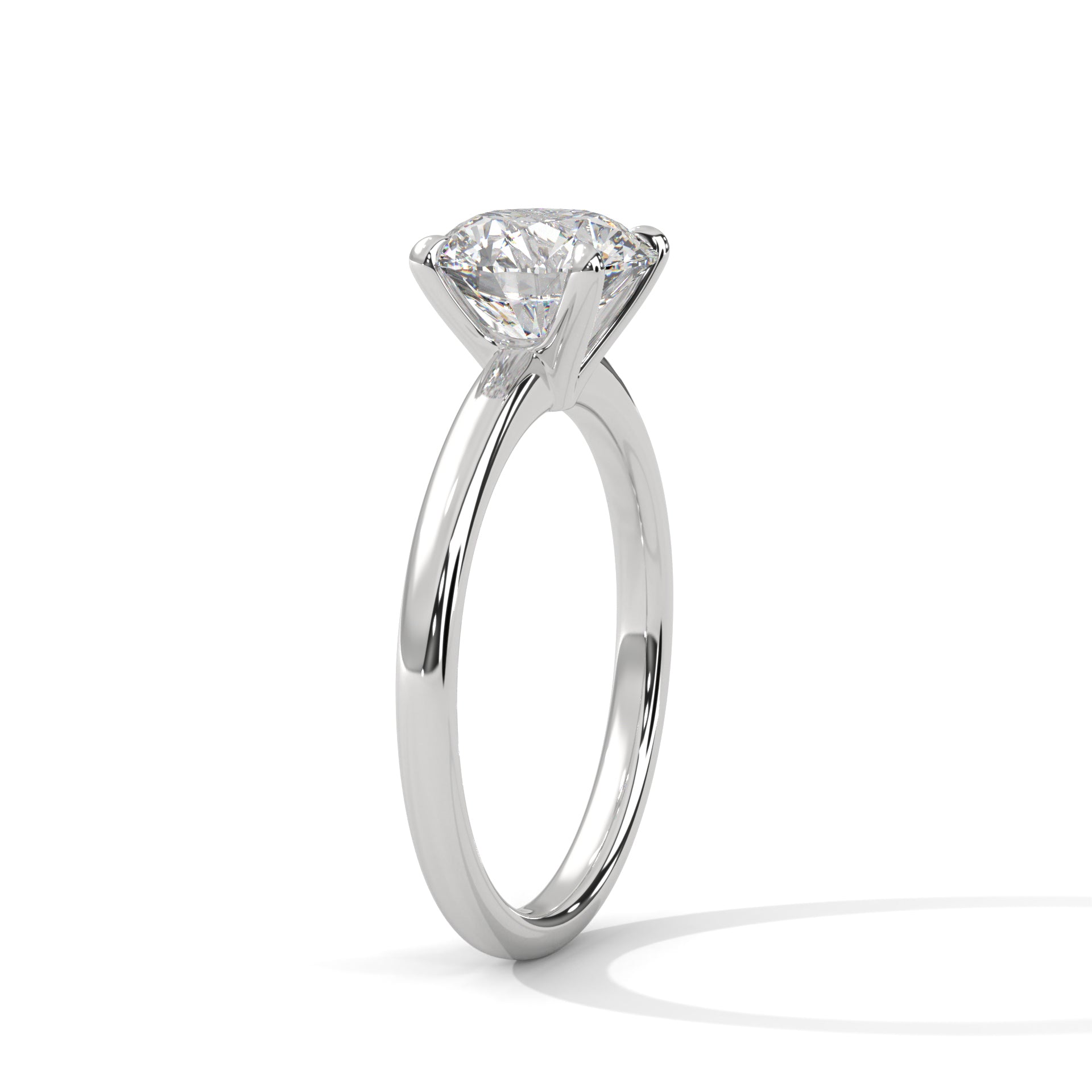 Rose Gold Round Cut Classic Four-Prong Solitaire Engagement & Anniversary Ring