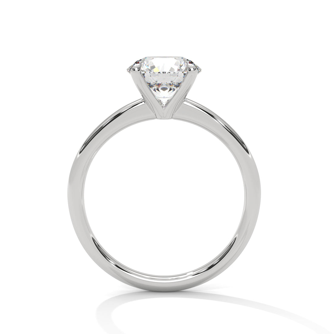 Rose Gold Round Cut Classic Four-Prong Solitaire Engagement & Anniversary Ring