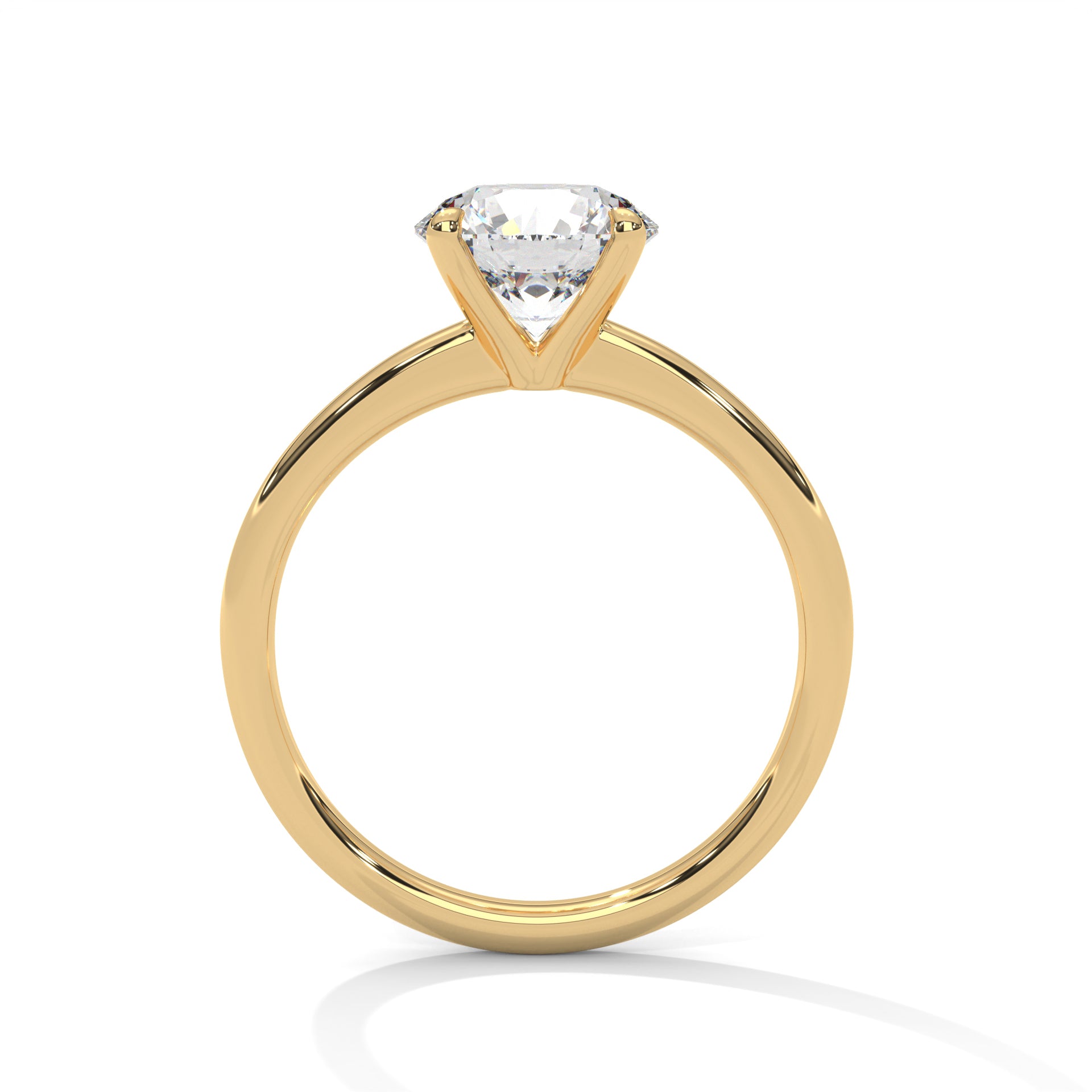 Rose Gold Round Cut Classic Four-Prong Solitaire Engagement & Anniversary Ring