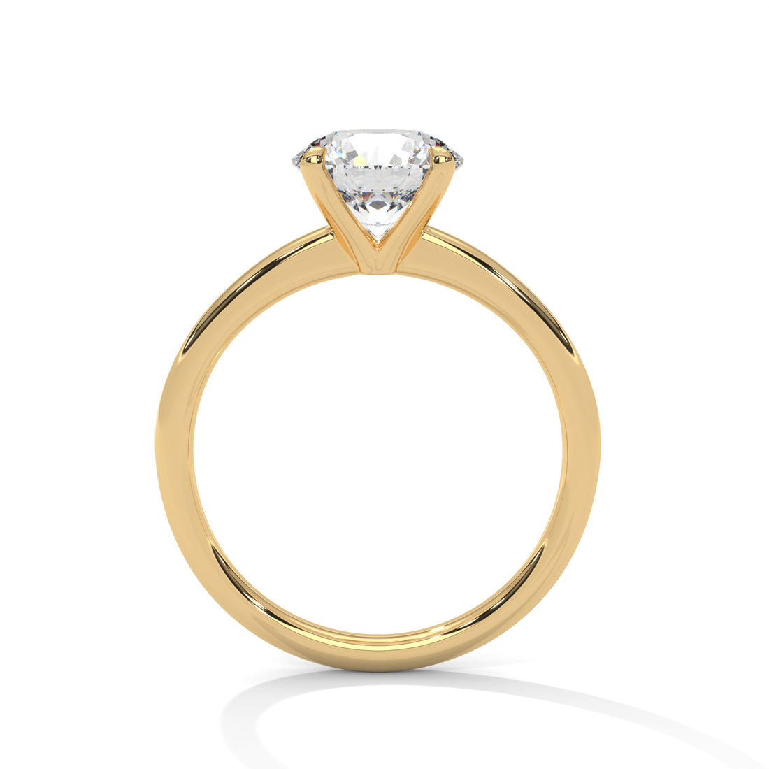 Rose Gold Round Cut Classic Four-Prong Solitaire Engagement & Anniversary Ring