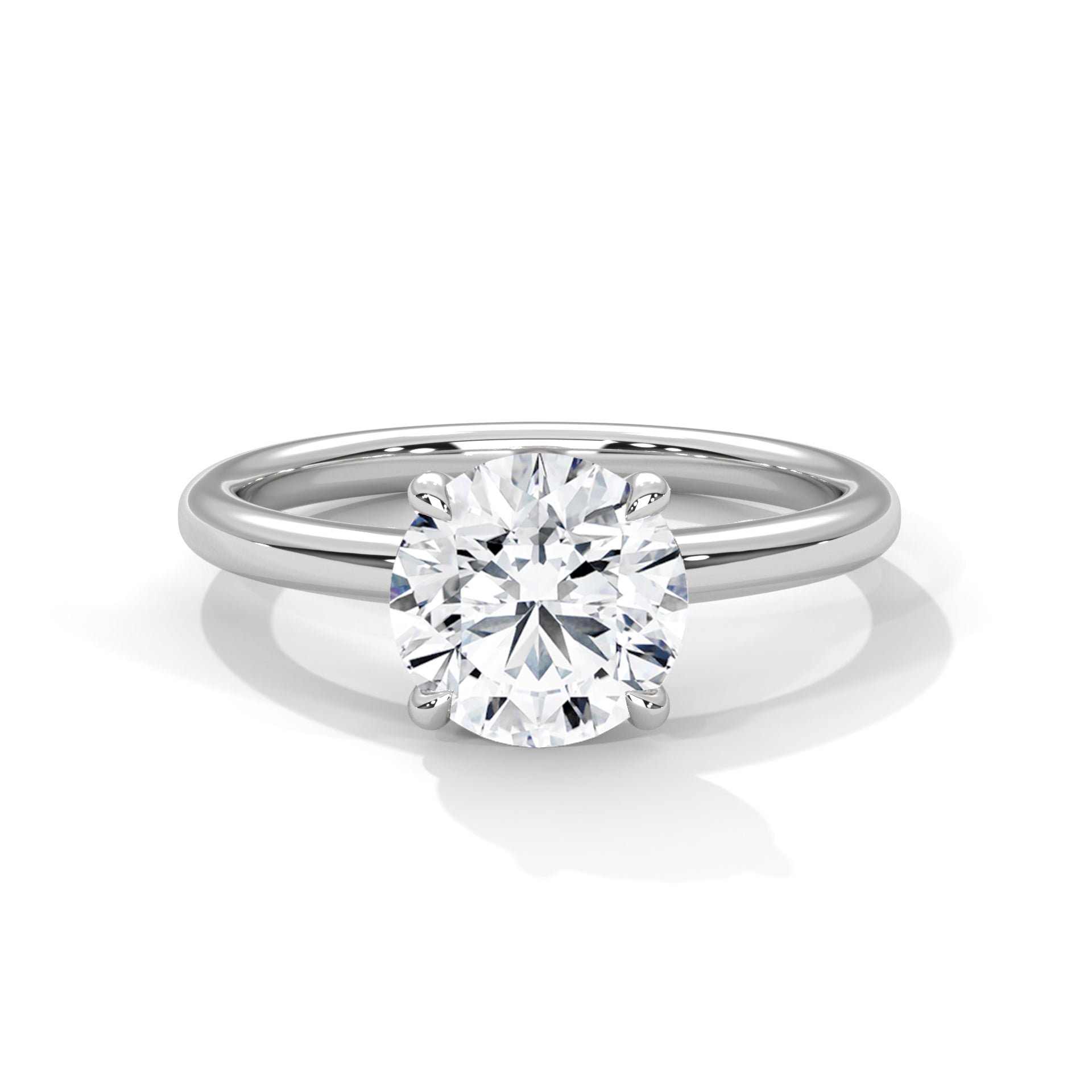 Rose Gold Round Cut Classic Four-Prong Solitaire Engagement & Anniversary Ring