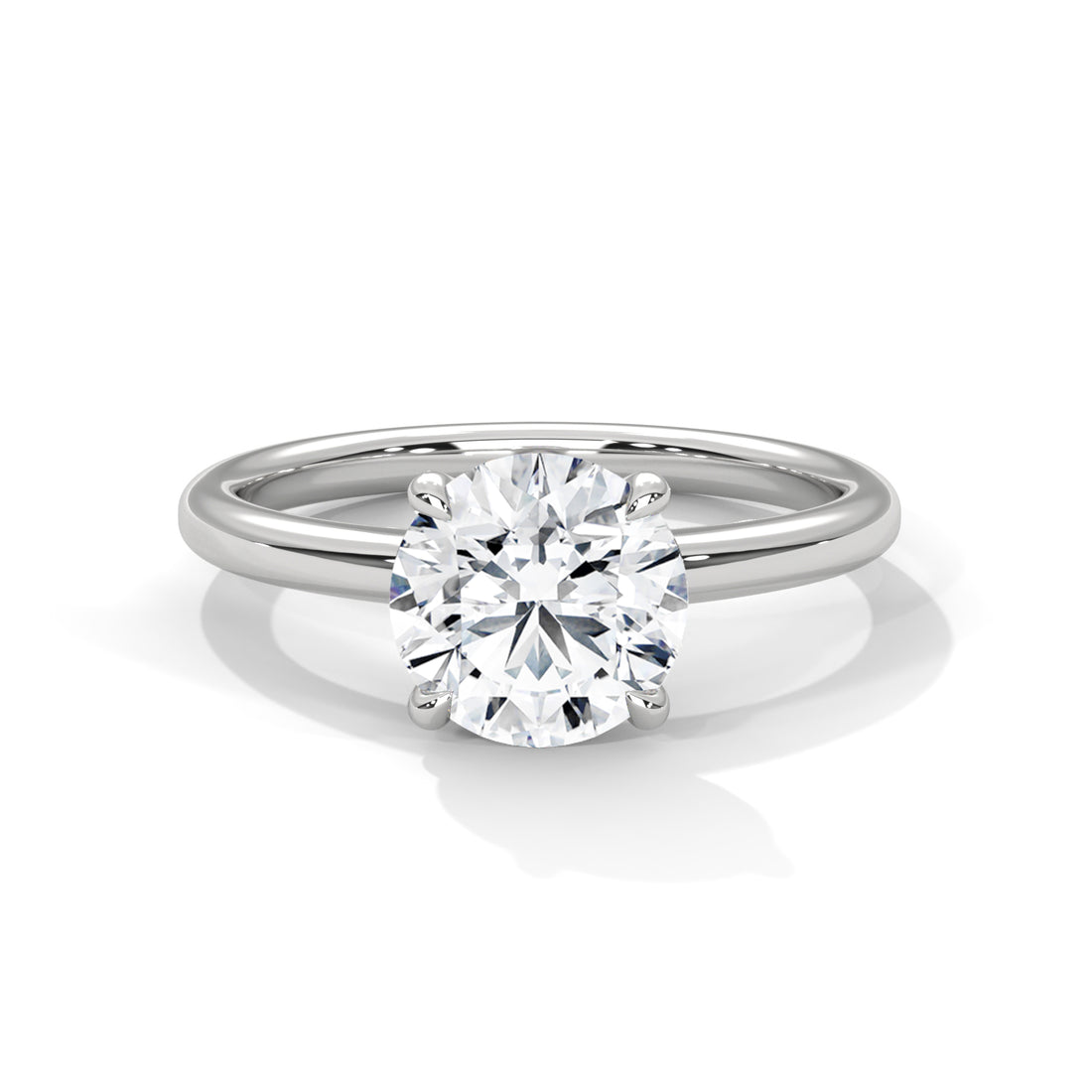Rose Gold Round Cut Classic Four-Prong Solitaire Engagement & Anniversary Ring