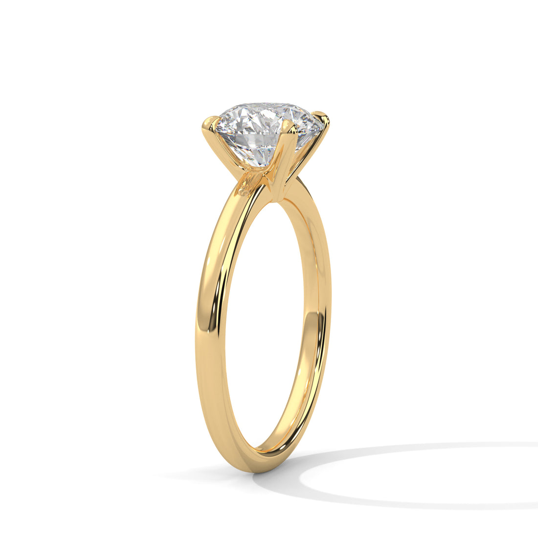 Rose Gold Round Cut Classic Four-Prong Solitaire Engagement & Anniversary Ring