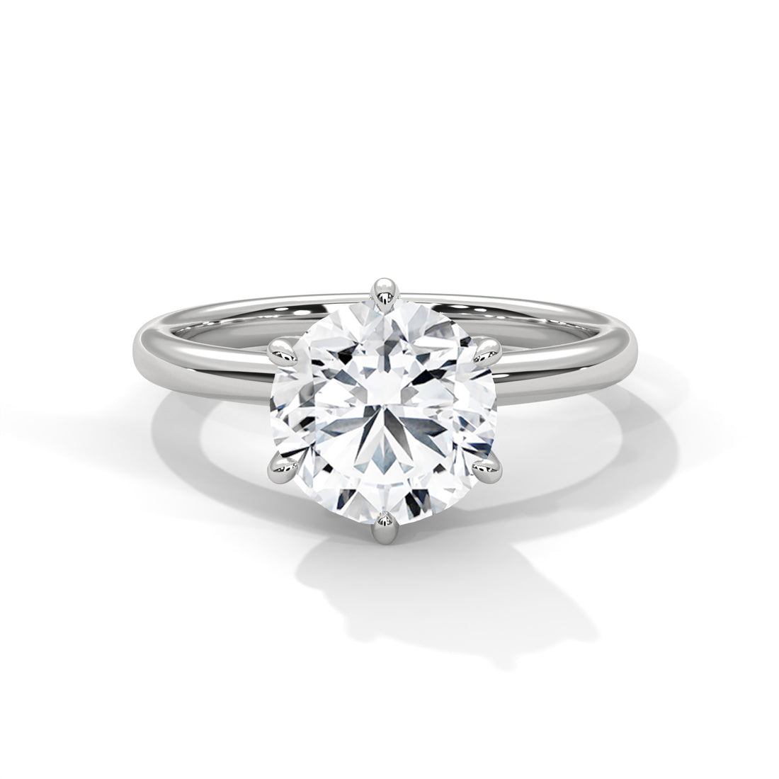 Rose Gold Round Cut Classic Six-Prong Solitaire Engagement & Anniversary Ring