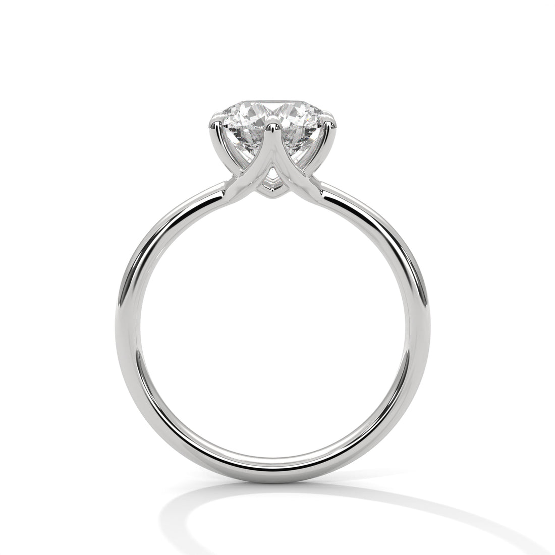 Rose Gold Round Cut Classic Six-Prong Solitaire Engagement & Anniversary Ring