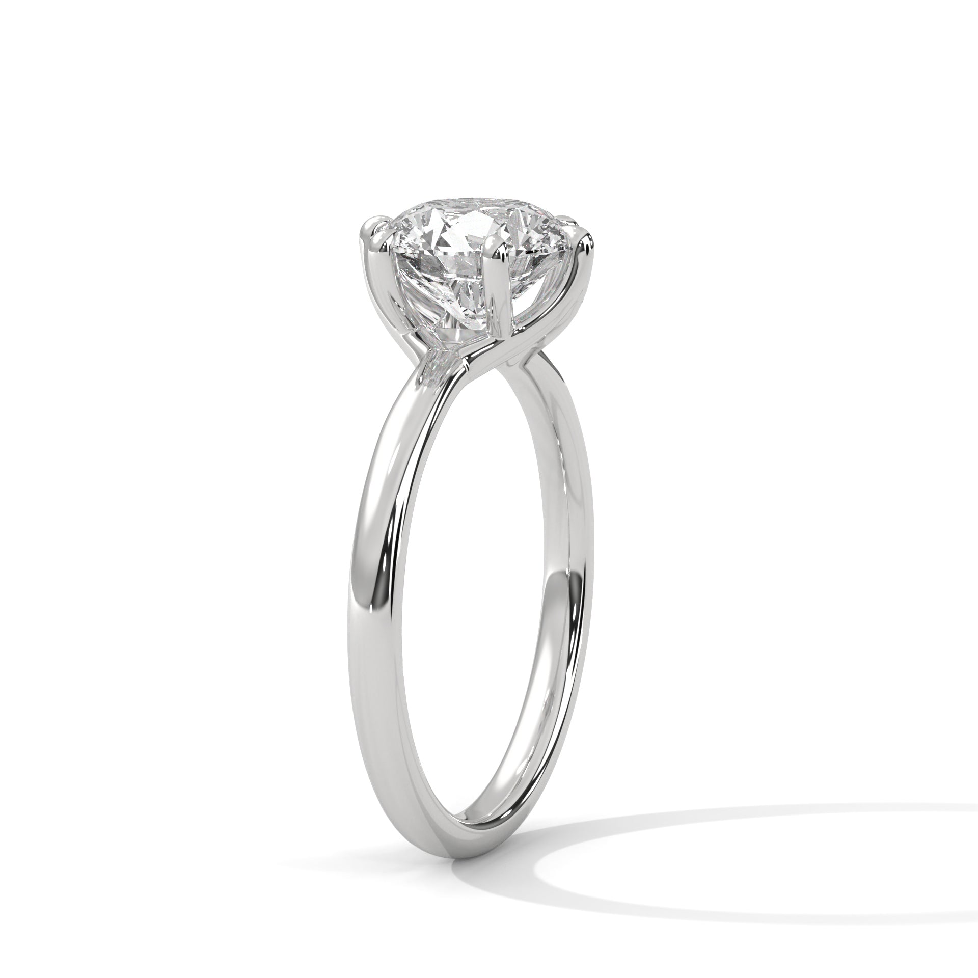 Rose Gold Round Cut Classic Six-Prong Solitaire Engagement & Anniversary Ring