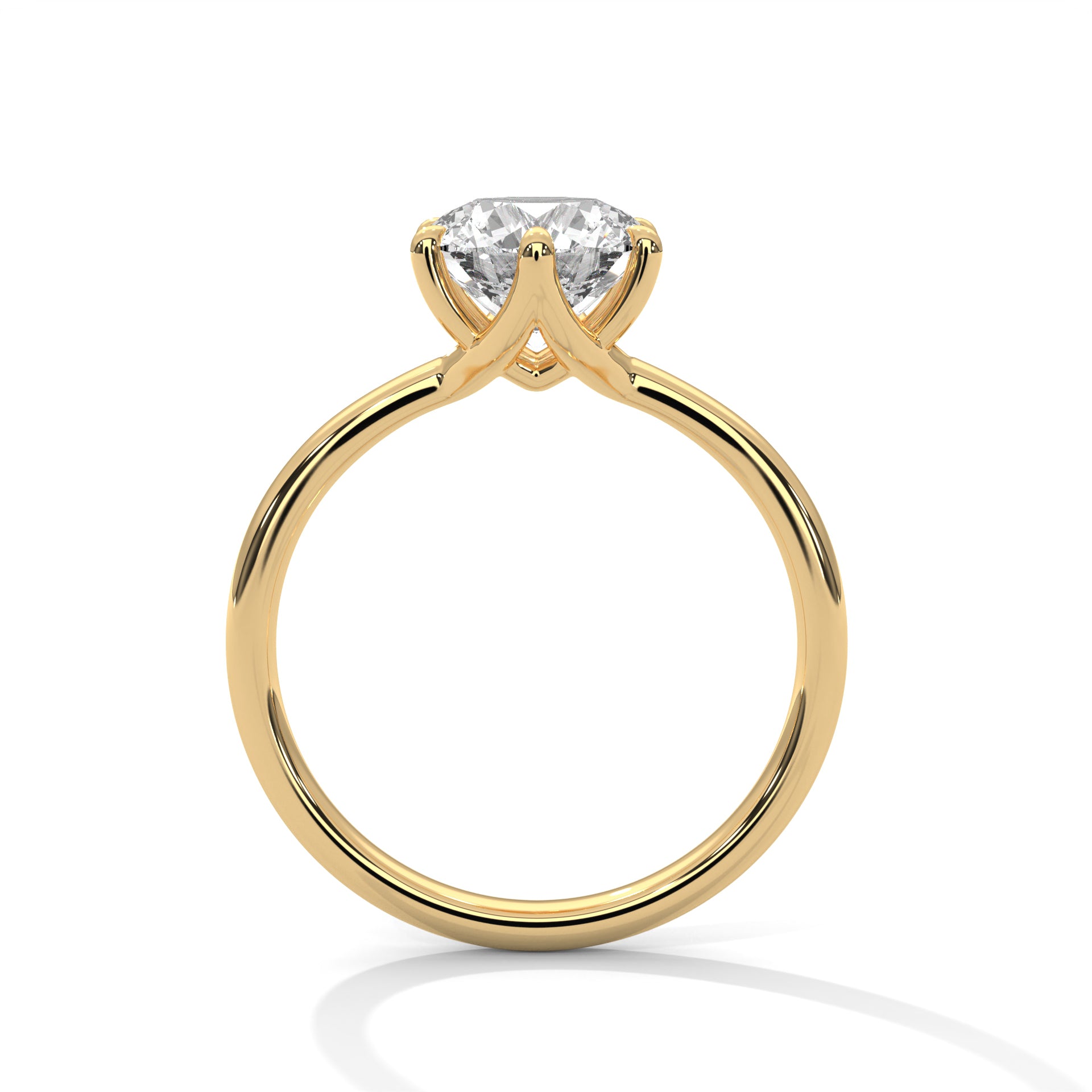 Rose Gold Round Cut Classic Six-Prong Solitaire Engagement & Anniversary Ring