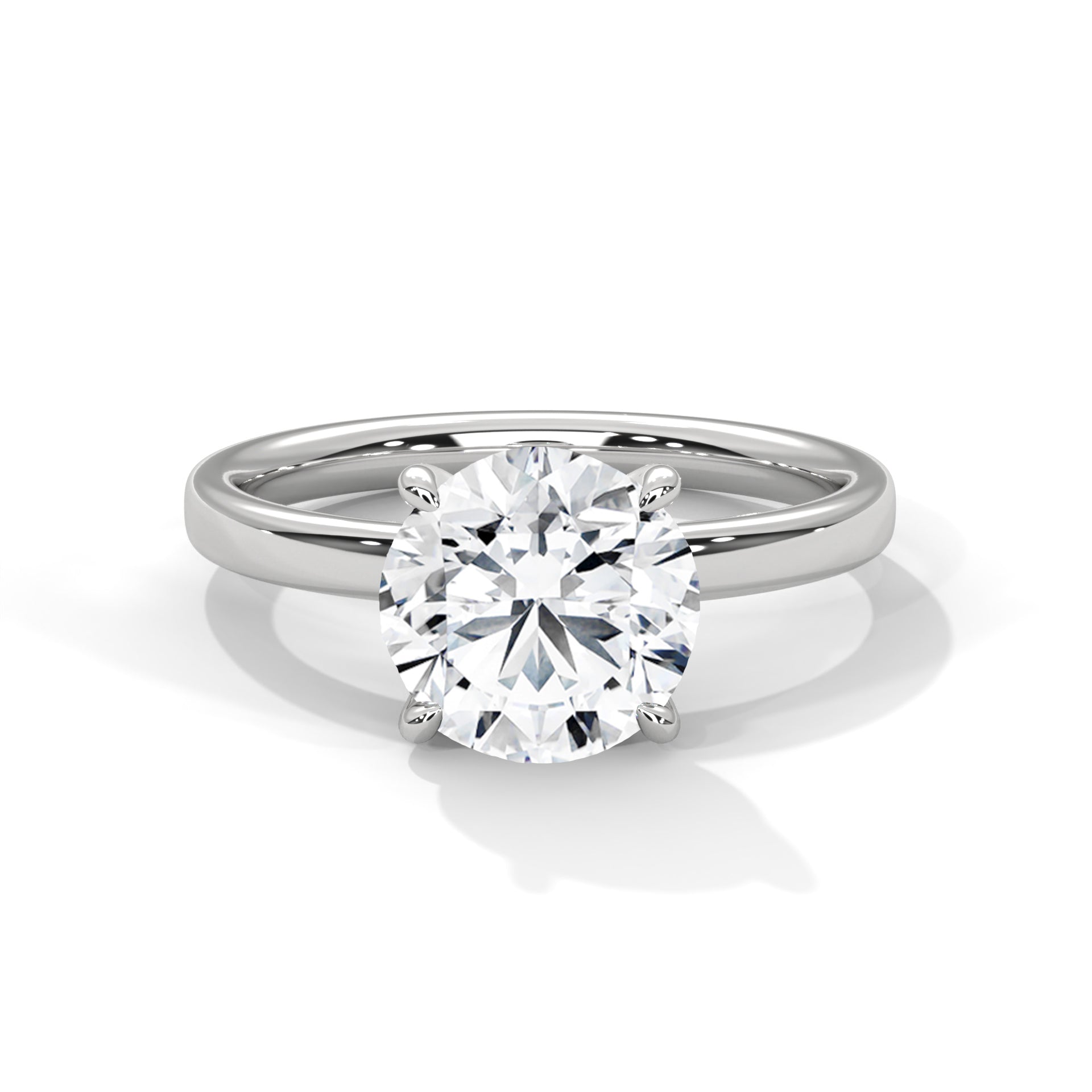 Rose Gold Round Cut Classic Four-Prong Solitaire Engagement & Anniversary Ring