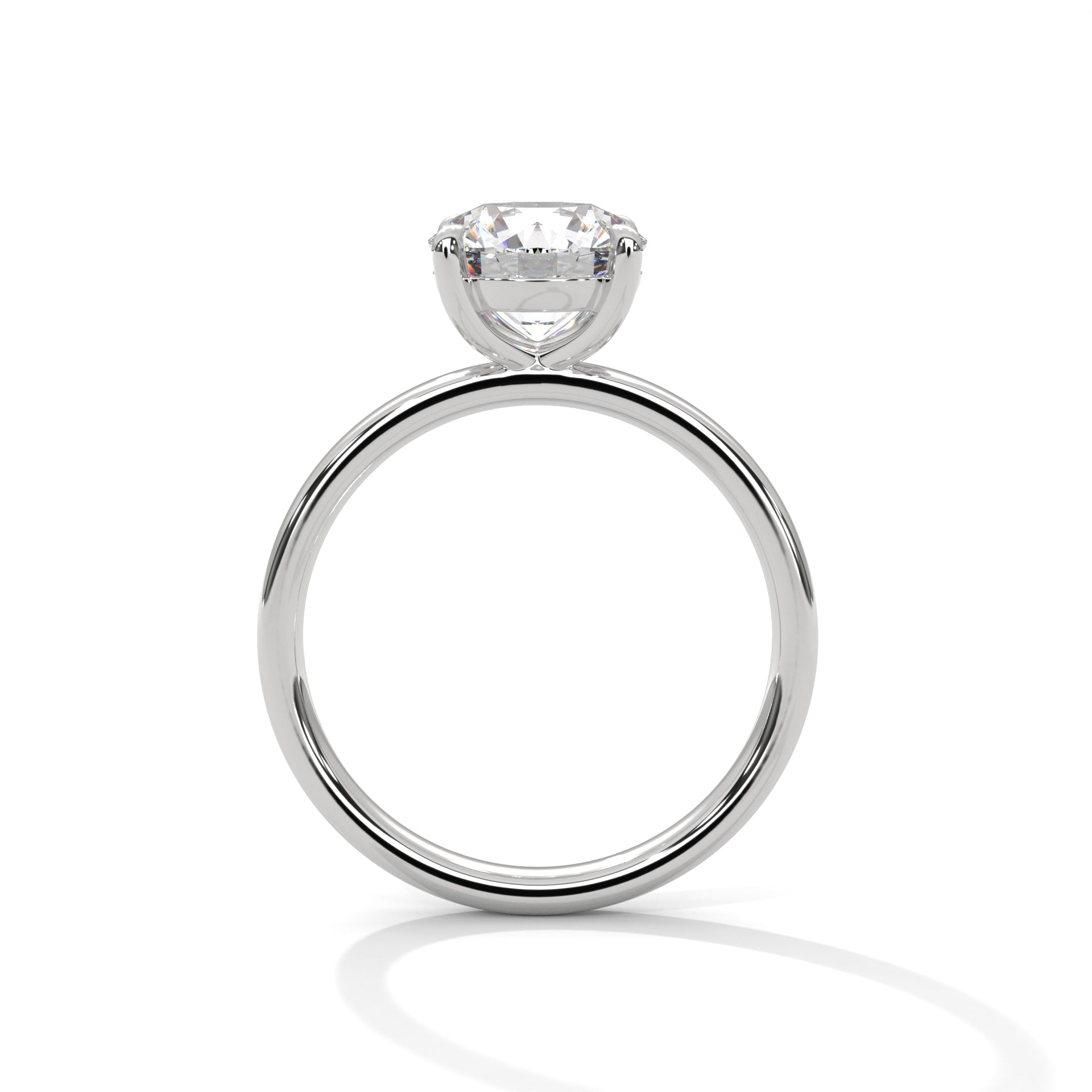 Rose Gold Round Cut Classic Four-Prong Solitaire Engagement & Anniversary Ring