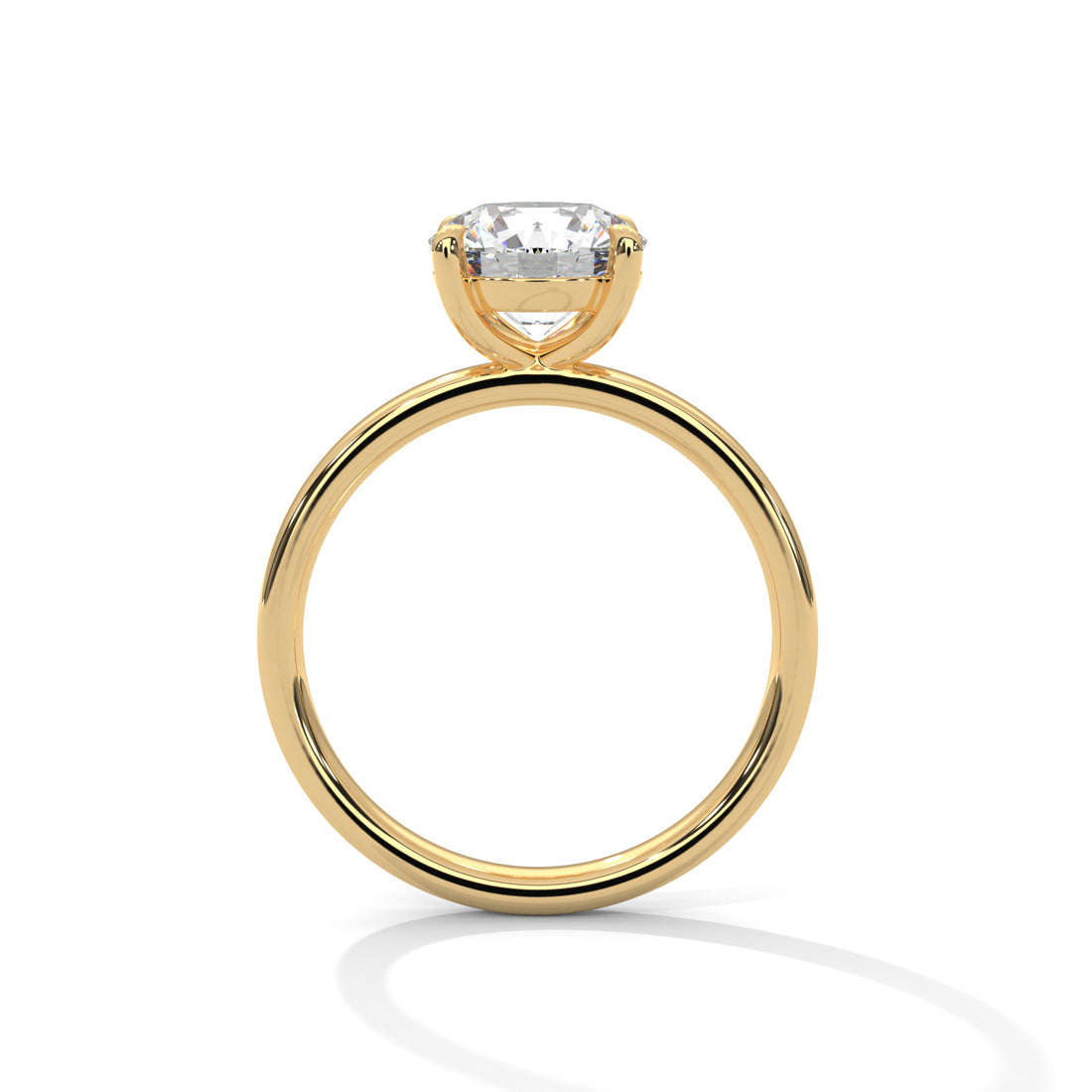Rose Gold Round Cut Classic Four-Prong Solitaire Engagement & Anniversary Ring