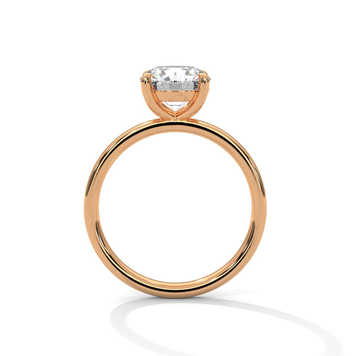 Rose Gold Round Cut Classic Four-Prong Solitaire Engagement & Anniversary Ring