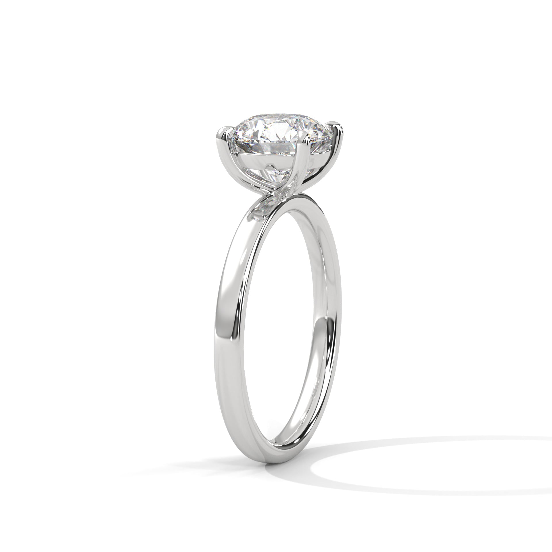 Rose Gold Round Cut Classic Four-Prong Solitaire Engagement & Anniversary Ring