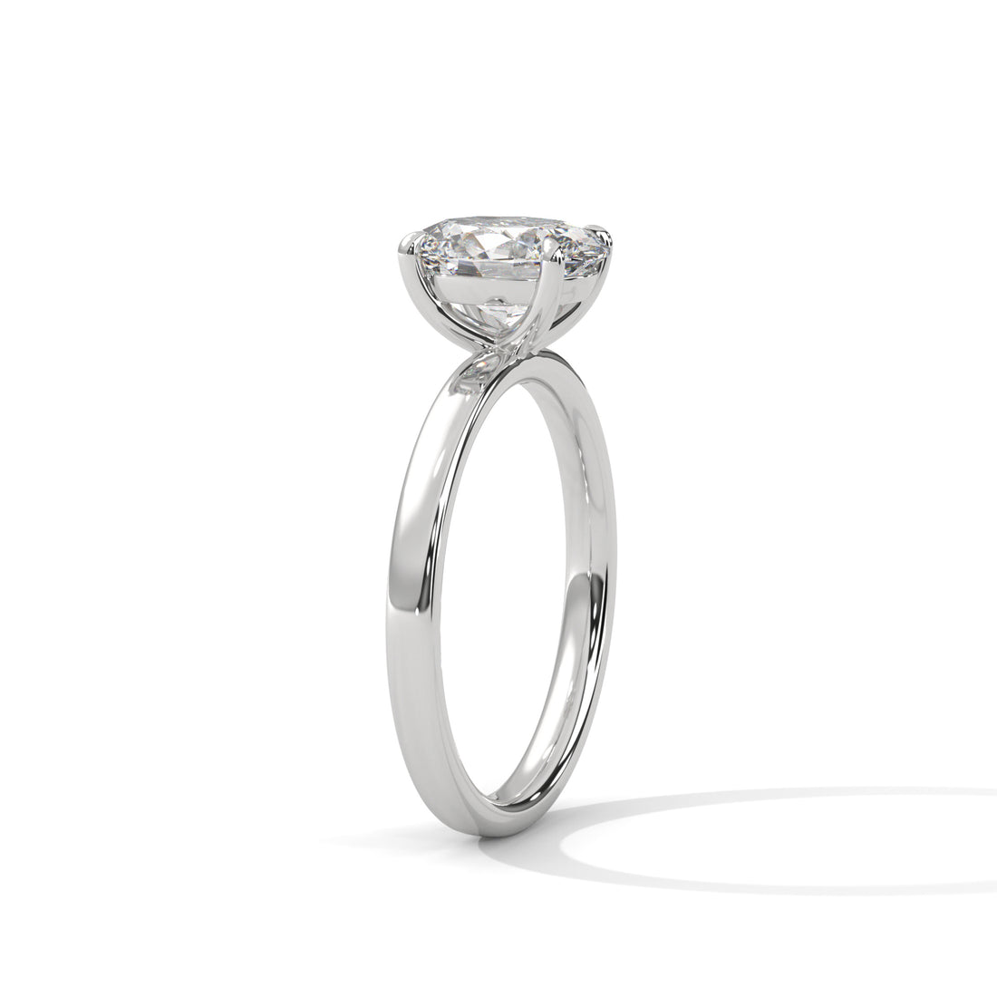 Rose Gold Oval Cut Classic Four-Prong Solitaire Engagement & Anniversary Ring
