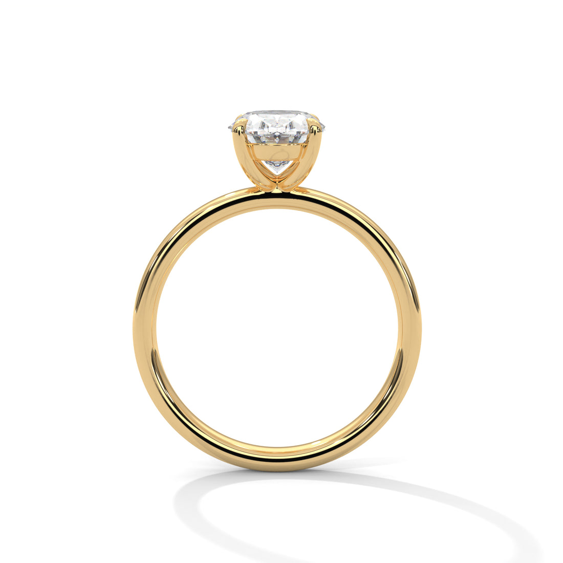 Rose Gold Oval Cut Classic Four-Prong Solitaire Engagement & Anniversary Ring