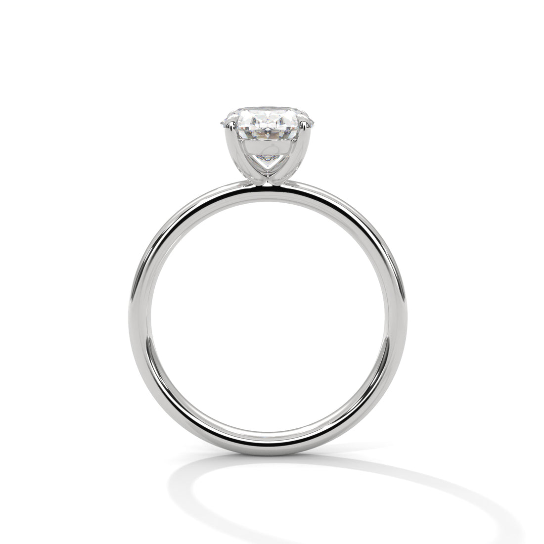 Rose Gold Oval Cut Classic Four-Prong Solitaire Engagement & Anniversary Ring