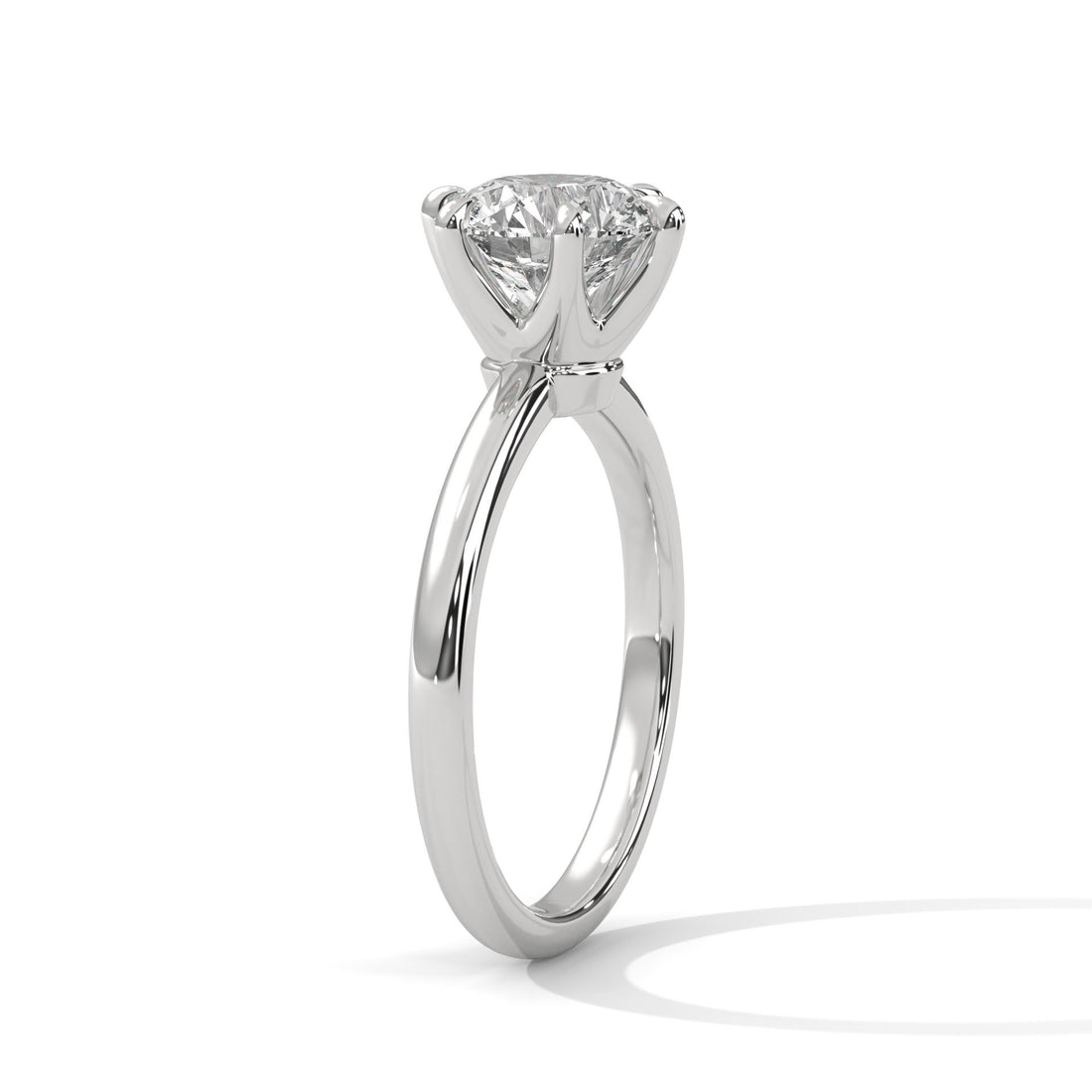 Rose Gold Round Cut Six Prong Classic Solitaire Engagement & Anniversary Ring